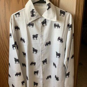 Linen Cow Shirt